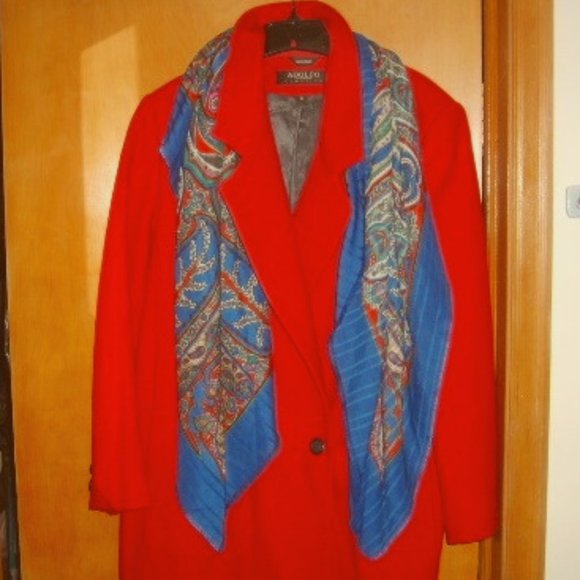 Aldofo Classics Jackets & Blazers - Vintage Wool Coat 16 Long Red Aldofo Classics